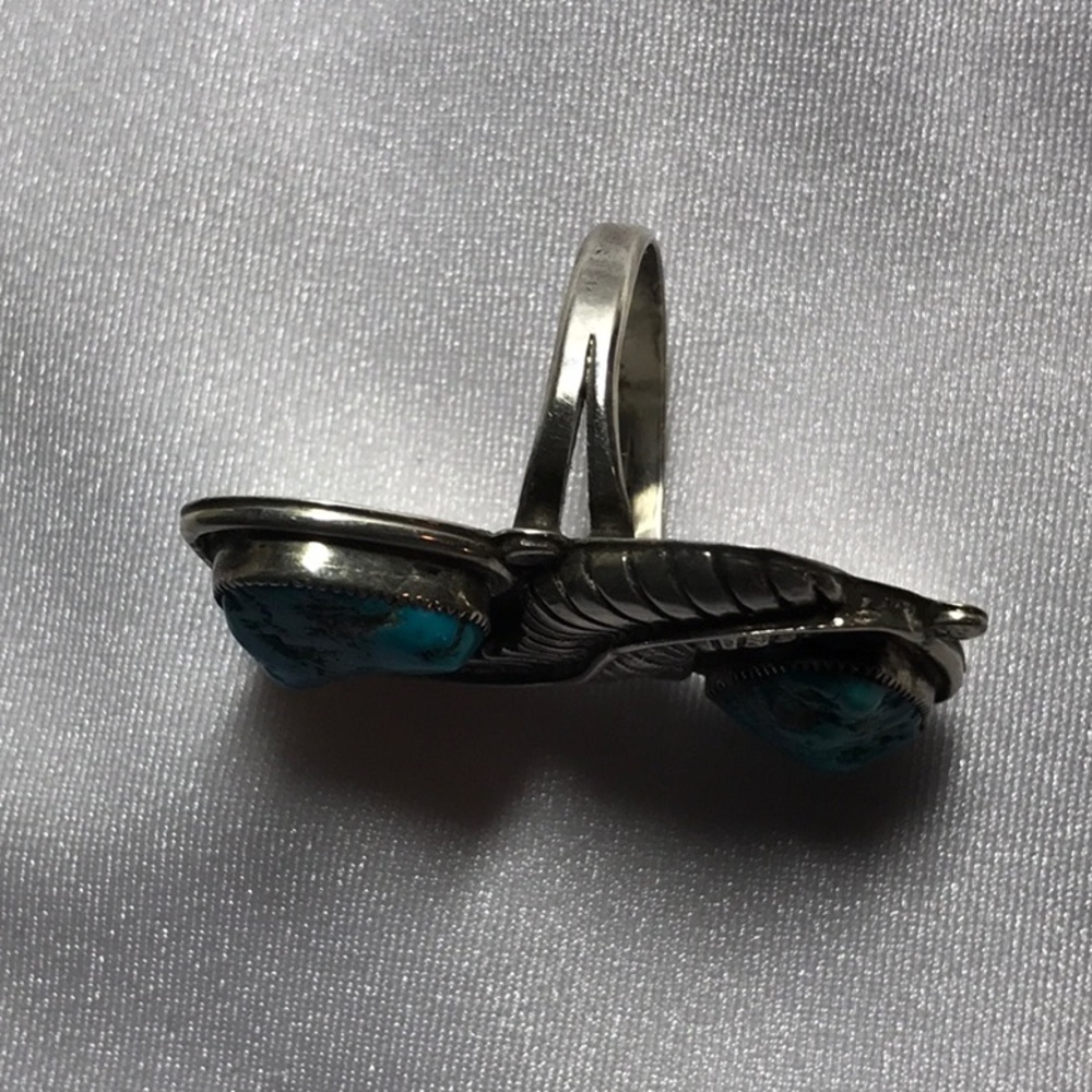 Custom Sterling Silver Turquoise Ring - image 5
